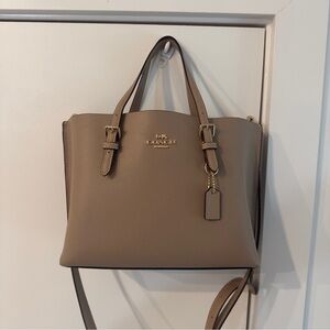 Coach Taupe Leather Mollie Tote Bag 25